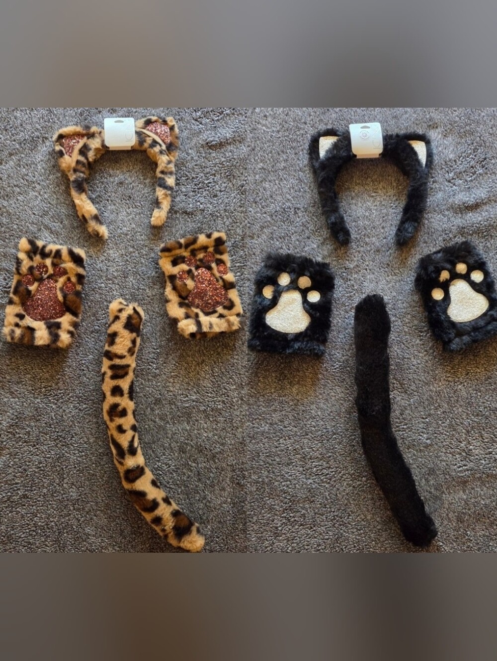 NWT Cat & Leopard Accessory Sets - 2 Complete Sets